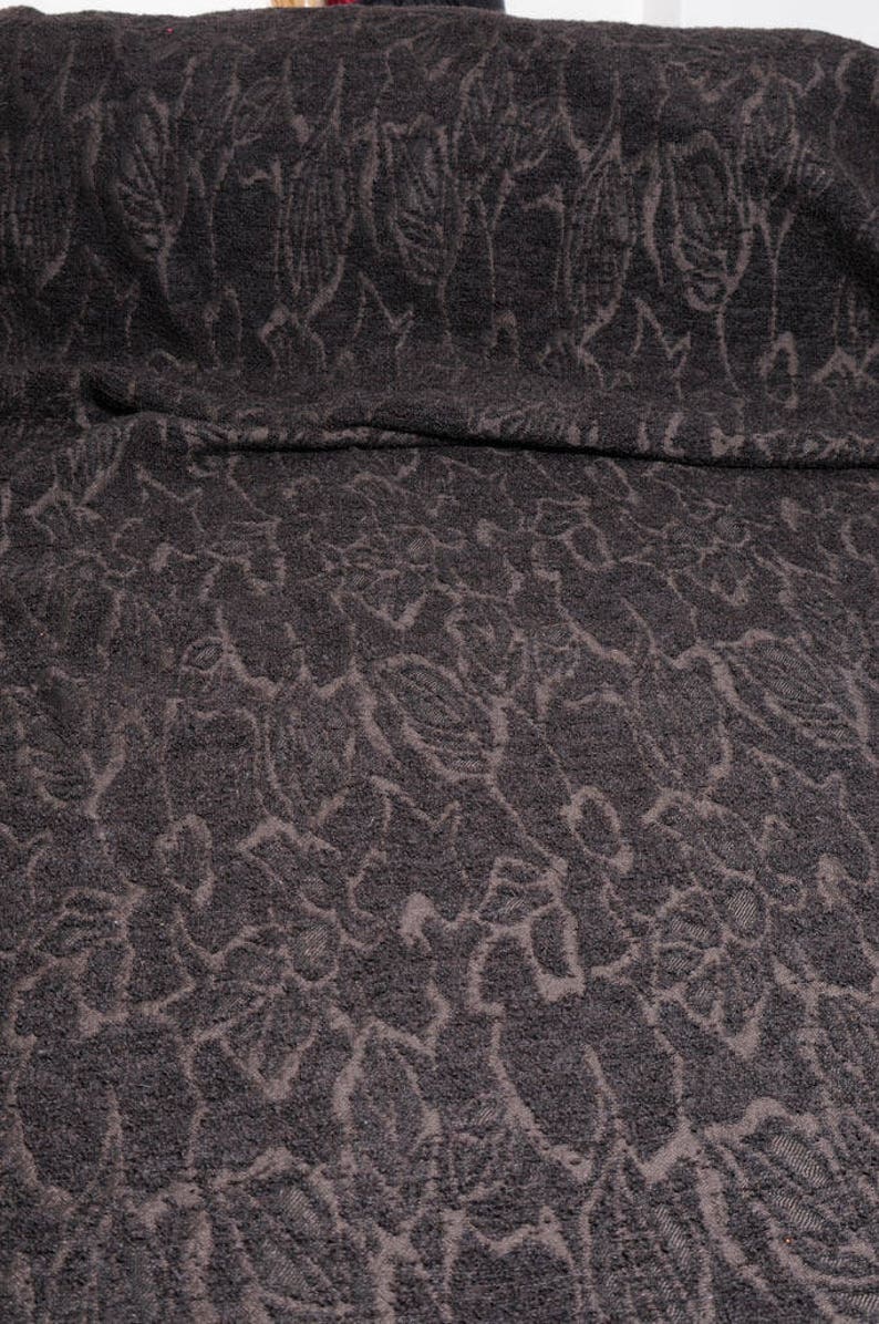 tissu laine mélangée marron noir texturé image 3