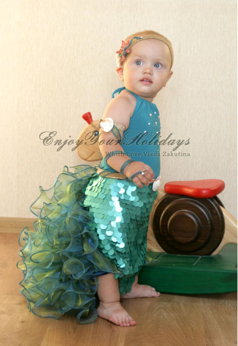 Little Mermaid Costume for Girl One Year Old Toddler Costume Etsy