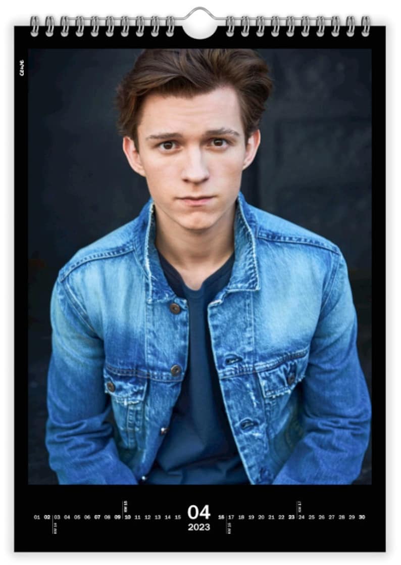 Tom Holland Wall Calendar A4 2024 Etsy