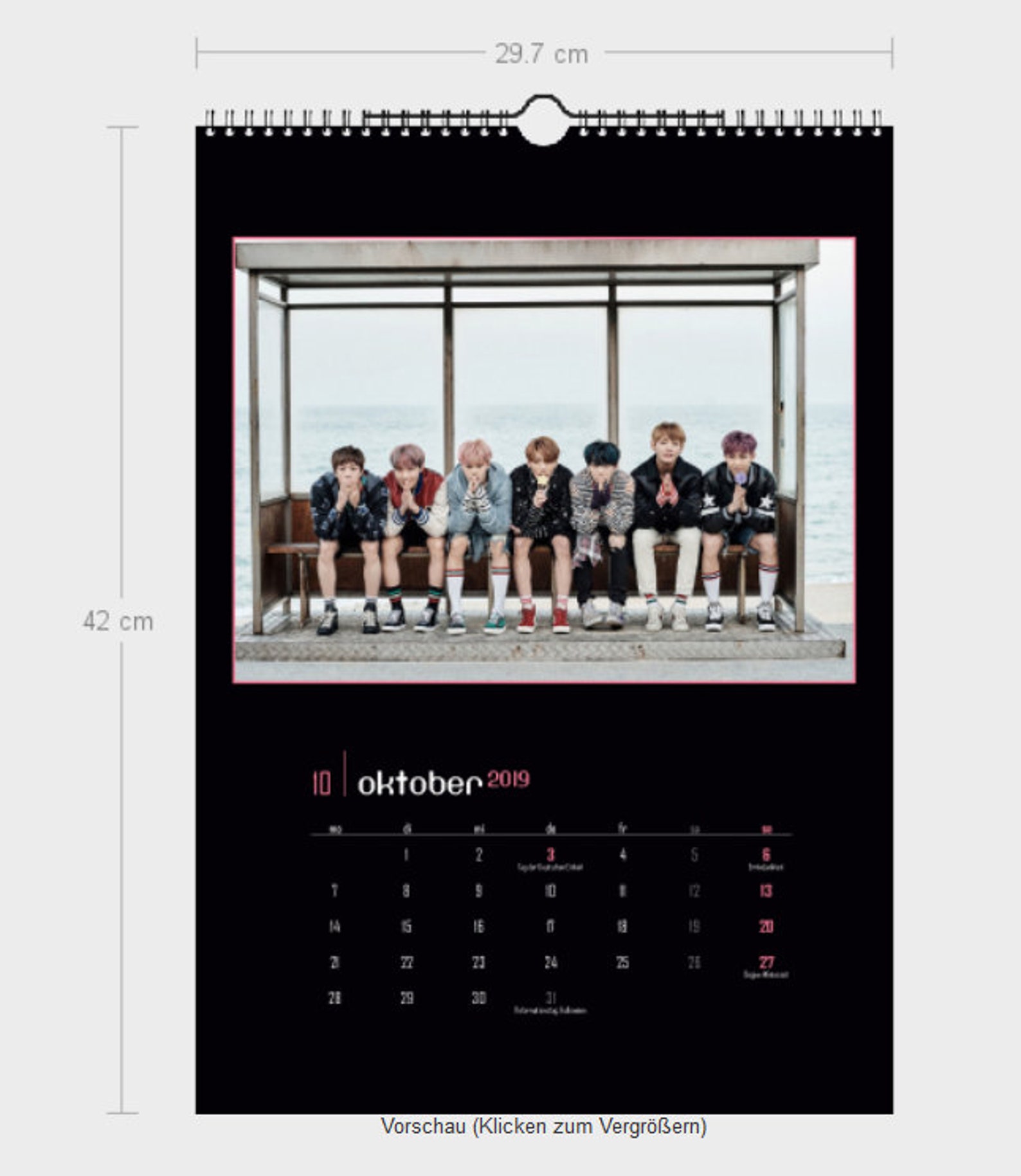 bts calendar 2022 xxl din a2 420 cm x 594 cm etsy