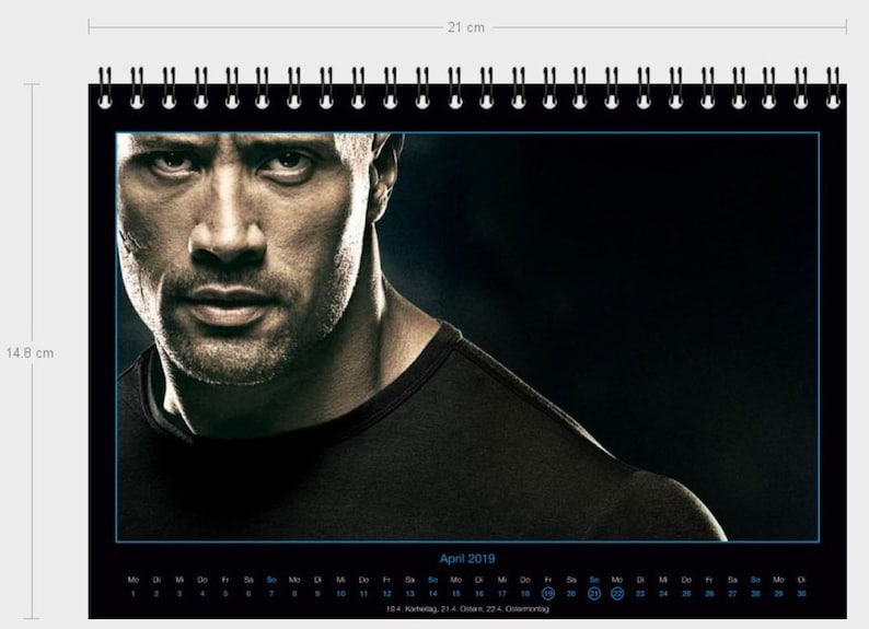 Dwayne The Rock Johnson Kalender 2024 Etsy.de