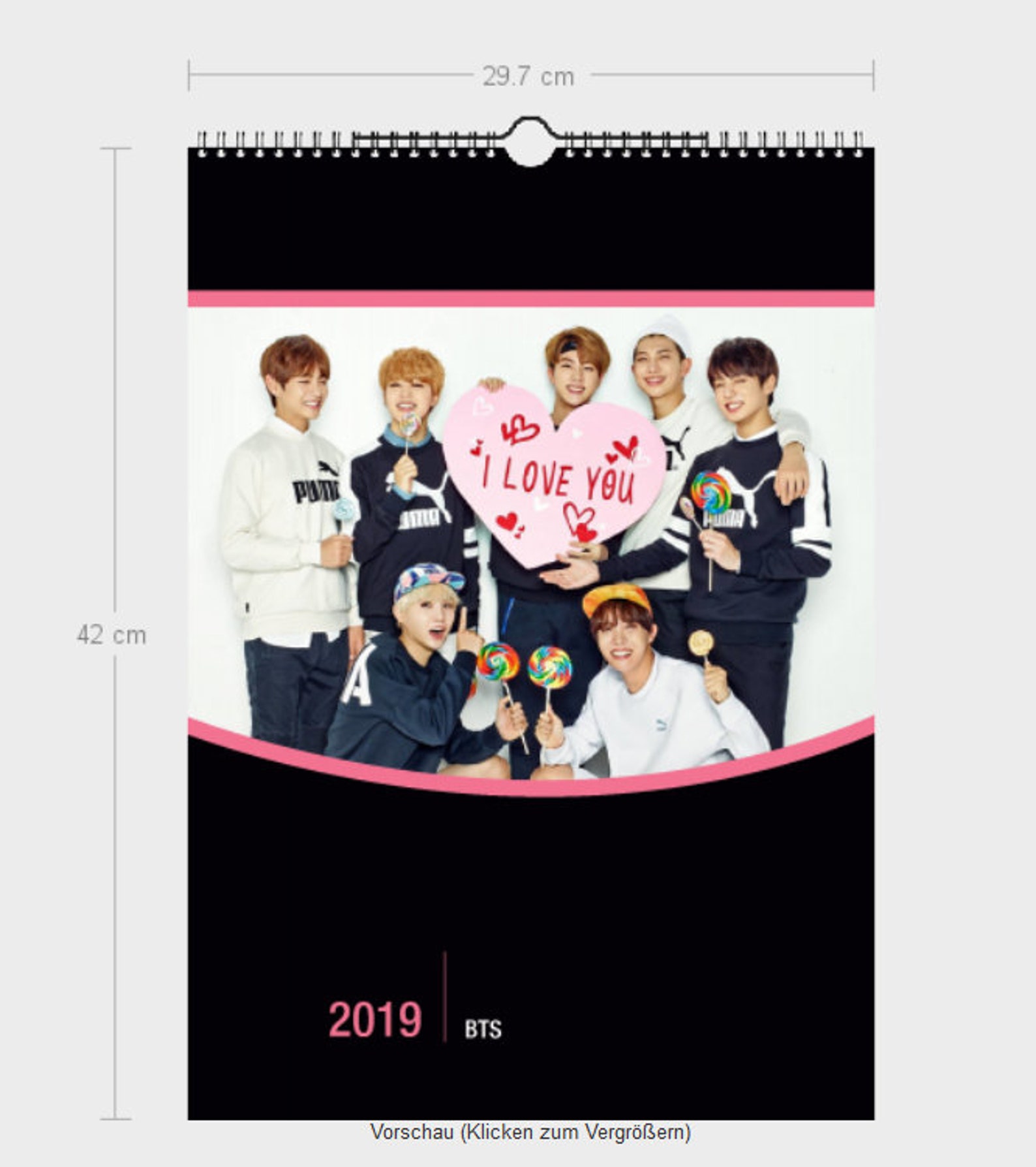bts calendar 2022 xxl din a2 420 cm x 594 cm etsy