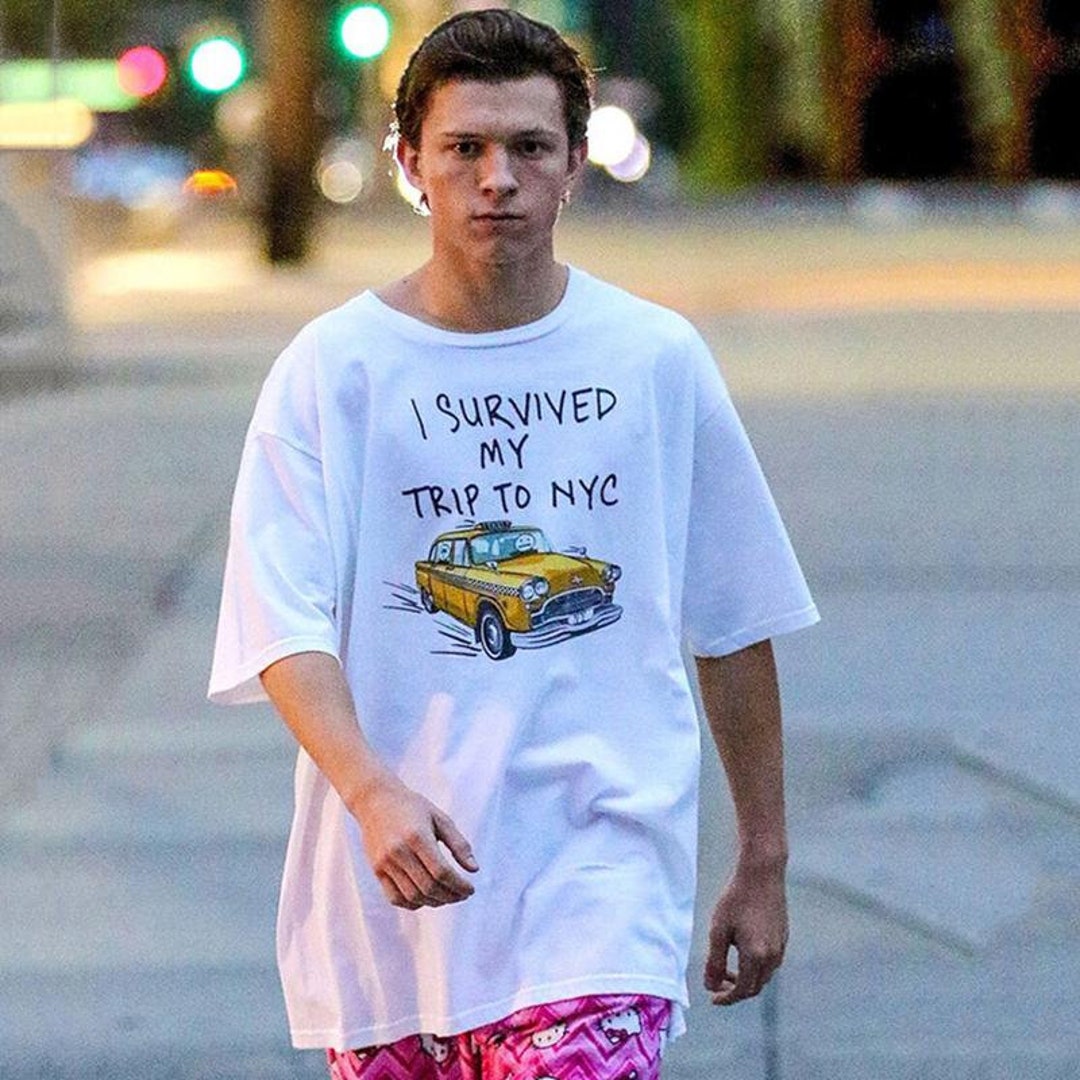 Buy Spider-man Homecoming I Survived My Trip to NYC Cosplay T-shirts Tom  Holland Unisex Summer Top Tees Online in India