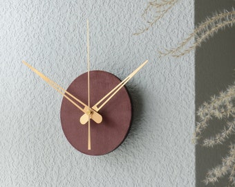 Petite horloge pour le mur - petite et minimaliste de modèle de couleur pleine avec le mécanisme silencieux de quartz, accent moderne parfait de pièce à la maison