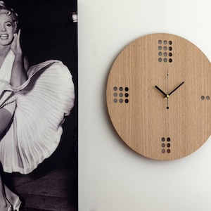 17&quot; Wall Clock - Minimalist Wall Clock, Scandinavian Home Decor, Clocks for Wall, Wooden Clock, Modern Home Decor, Oversized Wall Clock