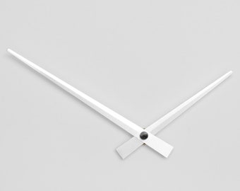 Silent Quartz Clock Mechanism with Silver or White Clock Hands - Build Your Own Clock Kit for DIY Creations or Crafts