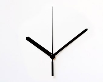Silent Quartz Clock Mechanism with Silver or White Clock Hands - Build Your Own Clock Kit for DIY Creations or Crafts