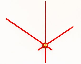 Clock Movement with Red Clock Hands - High Precision, No Ticking Clock Mechanism Kit is High Quality DIY Supply for Clock Repairing