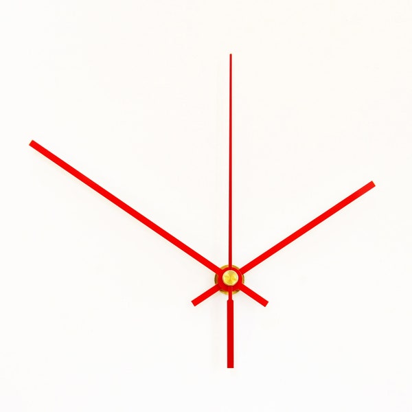 Mouvement d'horloge avec aiguilles d'horloge rouges – Kit de mécanisme d'horloge de haute précision, sans tic-tac, fourniture de bricolage de haute qualité pour la réparation d'horloge.