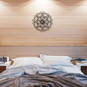 Wall Clock - Wood Wall Clock Square, Big Clock, Square Wooden Clock, Simple Modern Wall Clock, Silent Clock, Large Dark Oak Wall Clocks