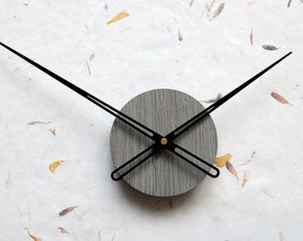 Small Gray Wall Clock with Extra Long Clock Hands - Decorative and Functional Wall Decor - Minimalist Office Wall Clock