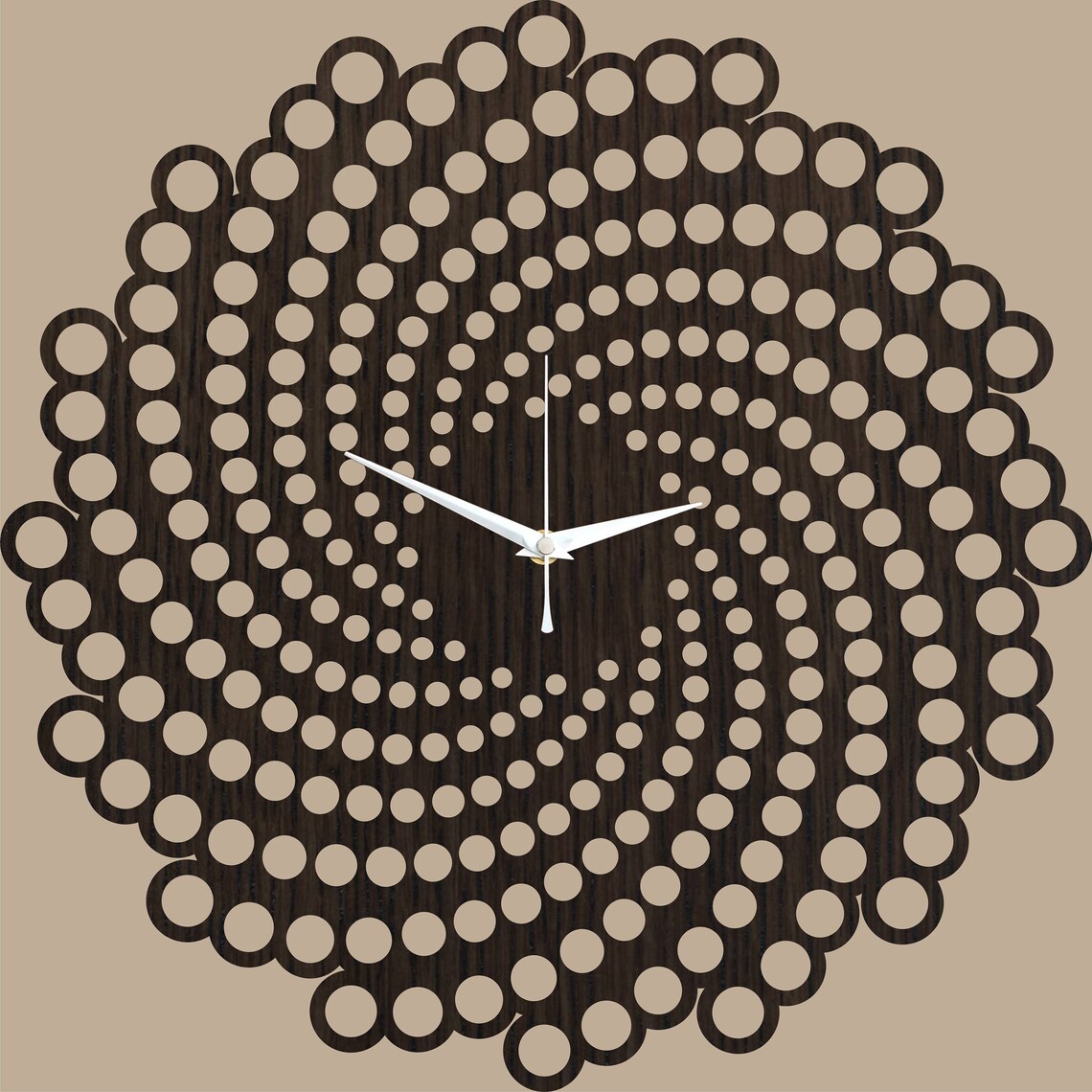 Wall Clock Wood Wall Clock Spiral Modern Wall Clock Home Etsy