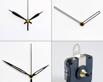 Mécanisme à quartz silencieux pour horloge murale, mouvement de bricolage facile à installer sans tic-tac avec jeu d'aiguilles noires, silencieux et de haute précision