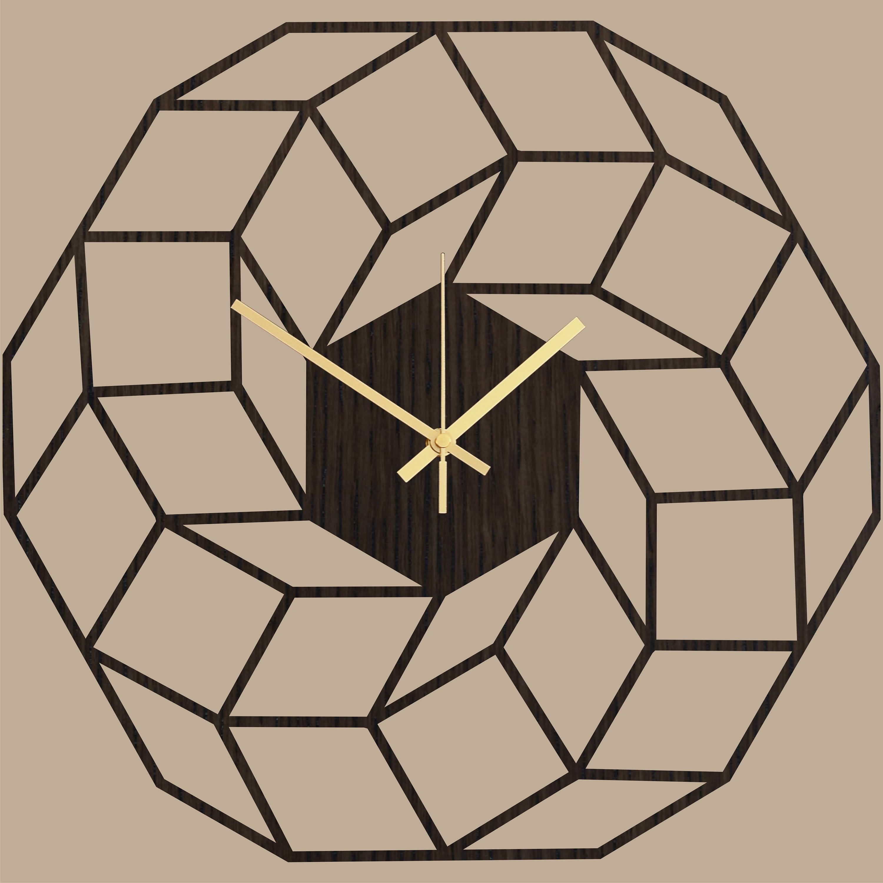 Large Wall Clock, Geometric Clock Dreamcatcher, Clocks for Wall, Home ...