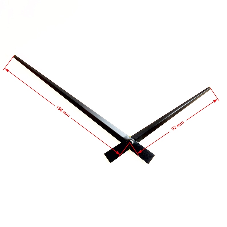 Quiet Quartz Mechanism for Wall Clock, Easy to Instal DIY Movement without Ticking with Black Hands Set, Noiseless and High Precision Black Sword