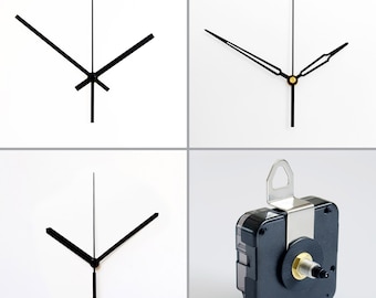 Mécanisme à quartz silencieux pour horloge murale, mouvement DIY facile à installer sans tic-tac avec jeu d'aiguilles noires, silencieux et haute précision