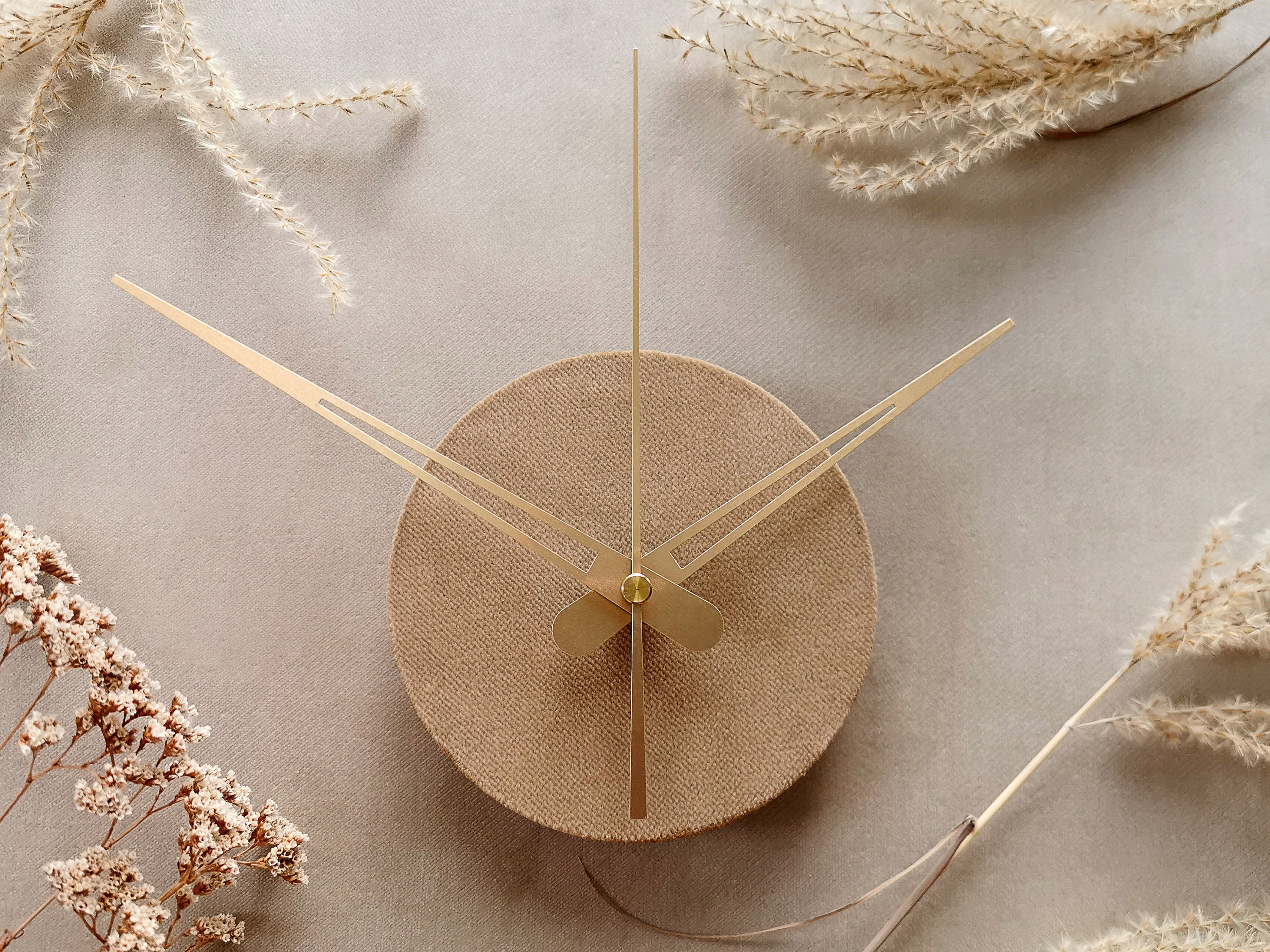 Gray Wall Clock Small and Compact Totally Silent Minimalist Etsy