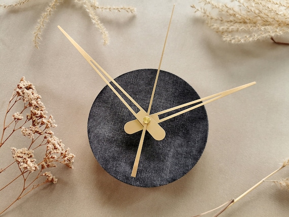 Small Dark Gray Wall Clock - Decorative and Functional Wall Decor - Silent Modern Looking Clock
