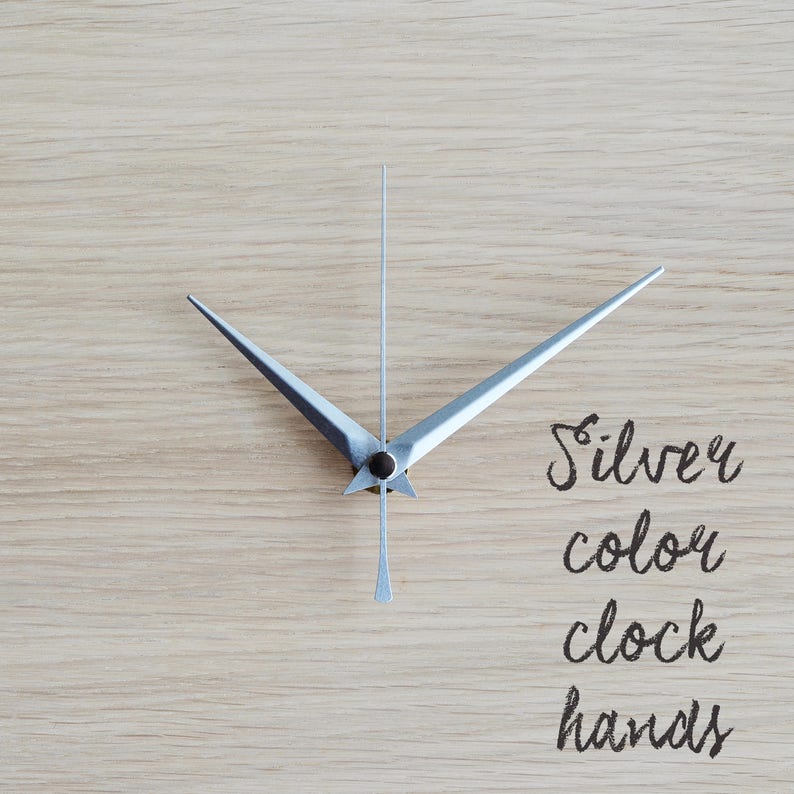 Modern Wall Clock With Numbers Elegant Silent Wooden Clock Etsy