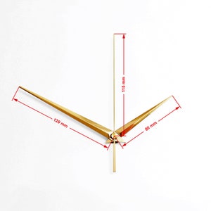 Quiet Quartz Mechanism for Wall Clock, Easy to Instal DIY Movement without Ticking with Black Hands Set, Noiseless and High Precision Gold Pointed