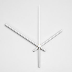 Quartz Clock Movement with White Hands - Battery Operated DIY Wall Clock Mechanism, Silent Clock Movement Replacement Parts with Metal Hook