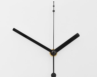 Quartz Clock Movement with Hands - Battery Operated DIY Wall Clock Mechanism, Silent Clock Movement Replacement Parts with Metal Hook