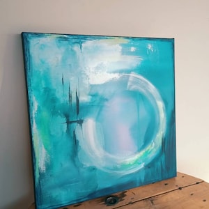 Blaue abstrakte Leinwand