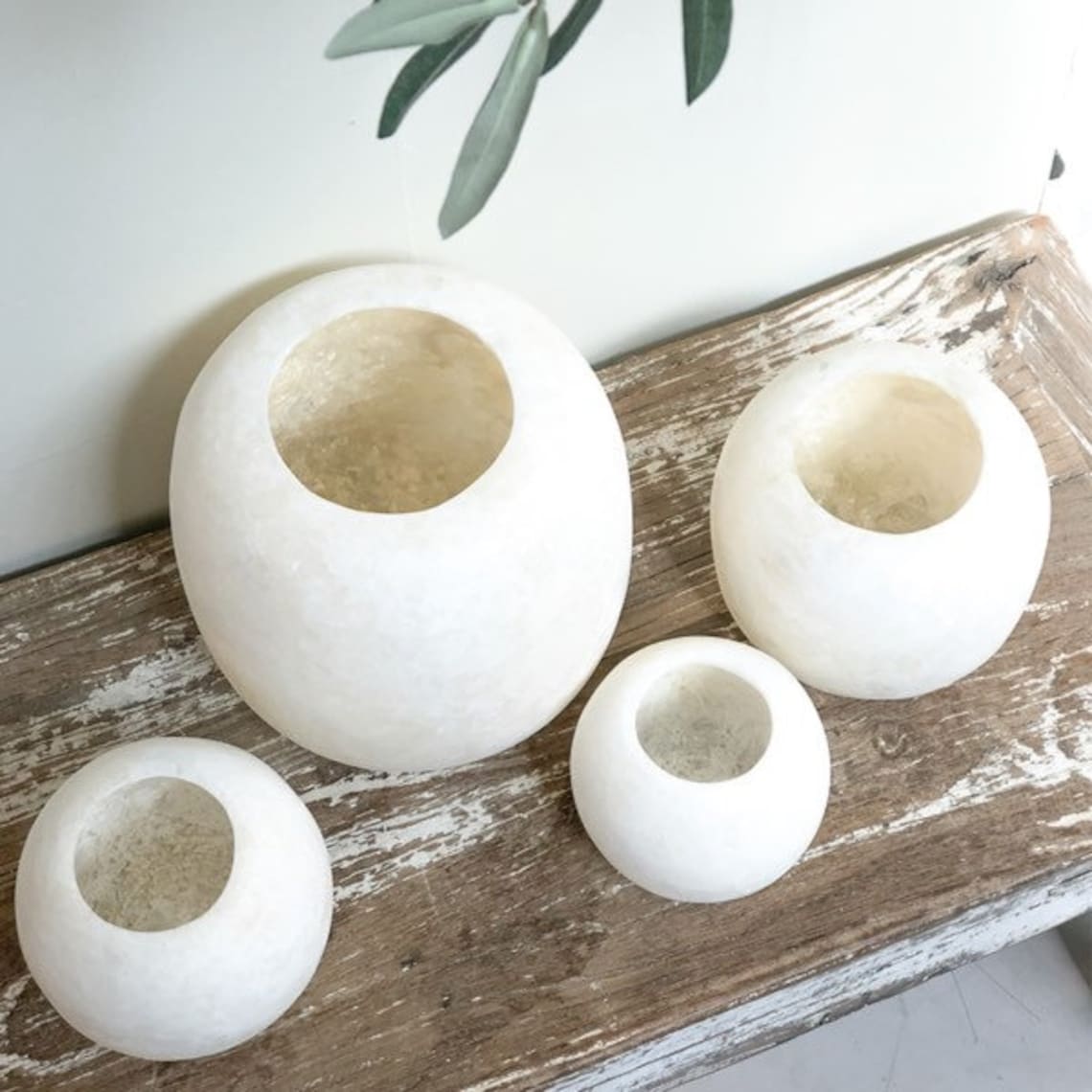 Egyptian White Alabaster ALABASTER Handcrafted CANDLE HOLDER Etsy