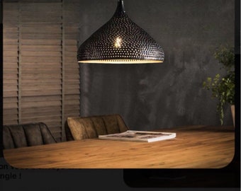 16” Pendant Lamps. Ceiling lamp. Moroccan Chandelier. Moroccan Ceiling Lights. Kitchen Island Lighting. Black outside & Gold Color Inside