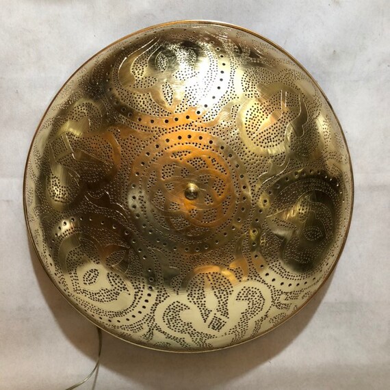 Handcrafted Moroccan Ceiling Lights Flush Mount Gold Color