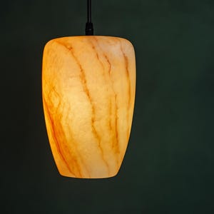 Alabaster Stone Pendant Lamp. Natural Stone Hanging Light, Alabaster Ceiling Light,