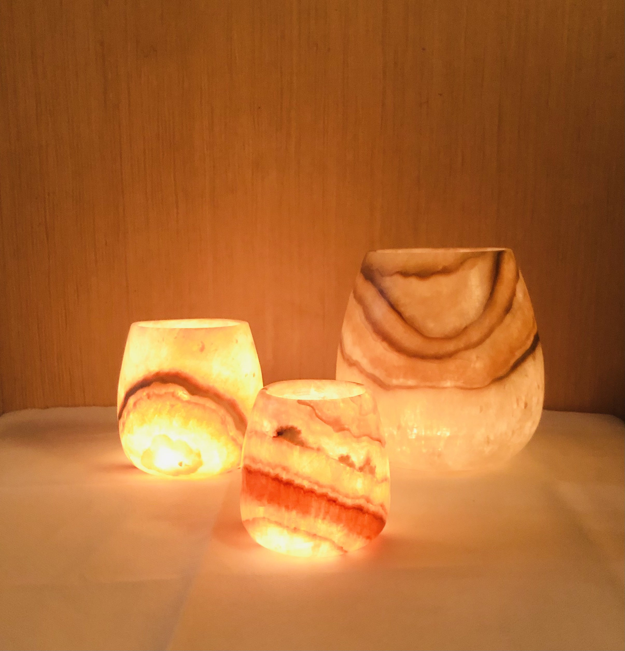 Alabaster Tea Light Candle Holder Raw Natural Handcarved Etsy
