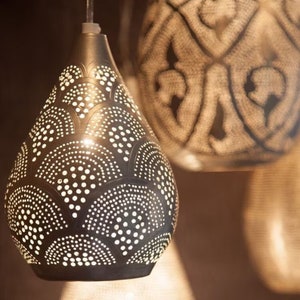 Moroccan Pendant Lamp Hanging Lamp  , Brass Ceiling Lamps ,Copper Lampshade ,Bohemian Home Decor ,Brass Modern Lighting, Kitchen Lights Gold