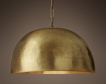 Antiqued Brass Dome Pendant Lamp Brass Oxide Ceiling Lamp Hammered Brass Dome Pendant Light Moroccan Pendant Lamp,solid brass