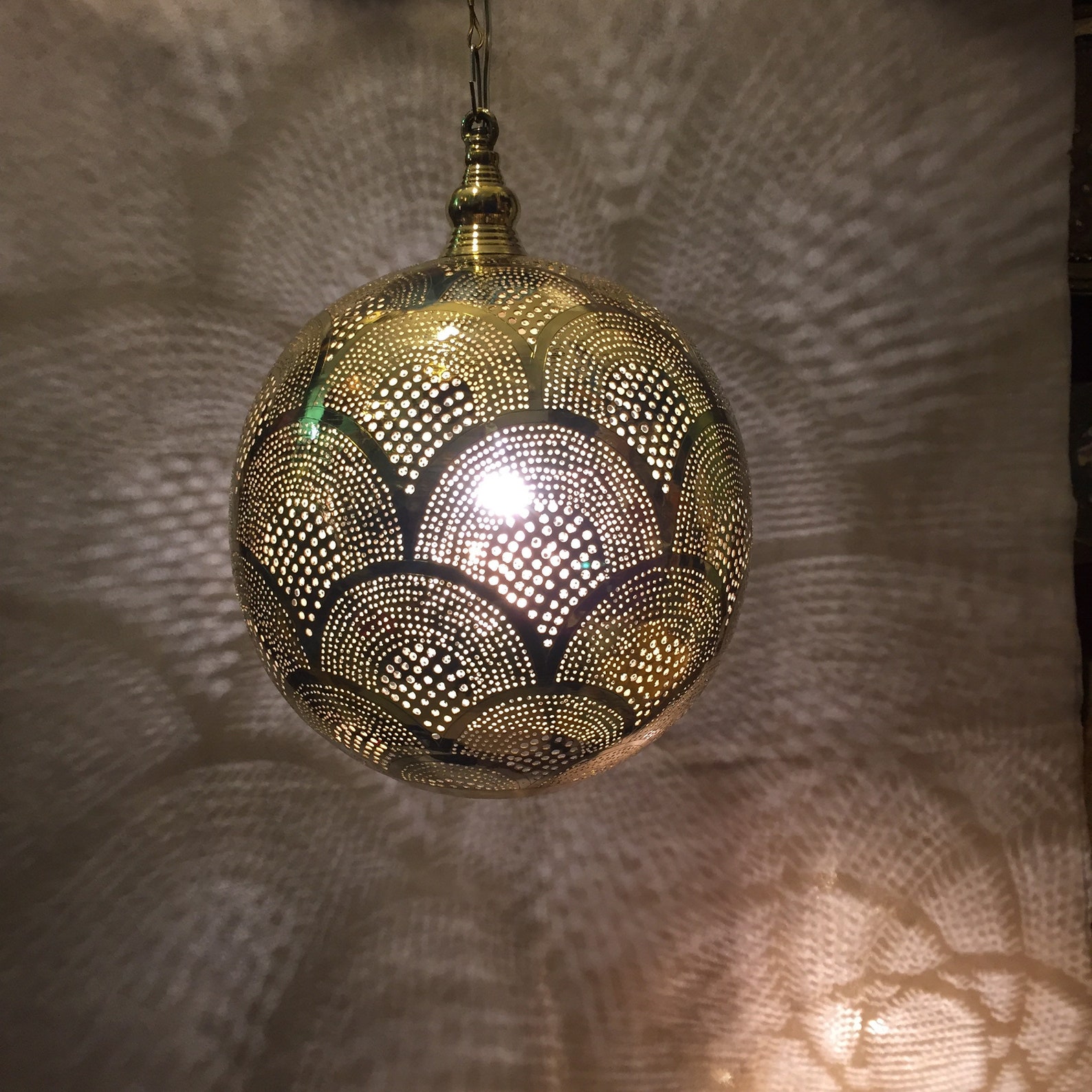 Moroccan Brass Lamp Pendant Lamp Hanging Lamp . Ceiling Brass Etsy
