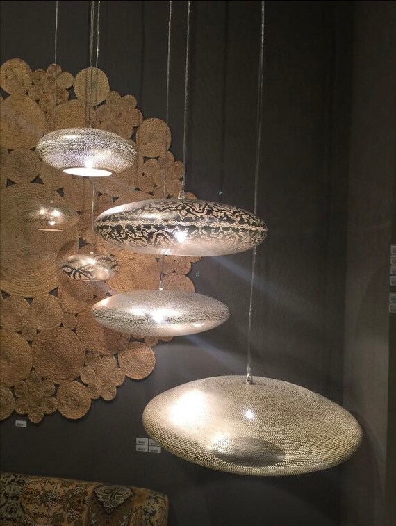 Moroccan Pendant Lamp. Brass Ceiling 