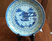 China Kangxi Landscape building fighting color porcelain plate 康熙款斗彩山水楼宇 瓷 盘