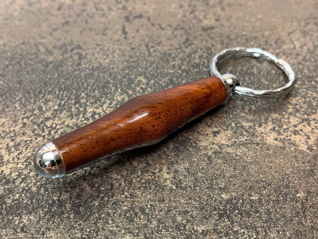 Turned Wooden Keyring in Cocobolo Etsy UK