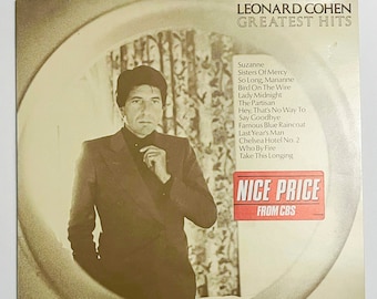 Leonard Cohen - Greatest Hits / Vinyl Record Album Music / 1975 Singer Songwriter Folk, Vintage 70s LP Best Of Compilation, Suzanne etc Hits