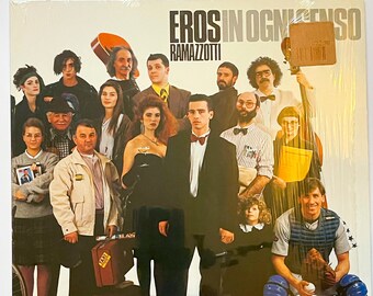 Eros Ramazzotti - In Ogni Senso / Schallplatte Album Musik / 1990 Italo Pop Soft Rock / Vintage 90er LP Deutsche OIS, Set Bastasse Una Canzone