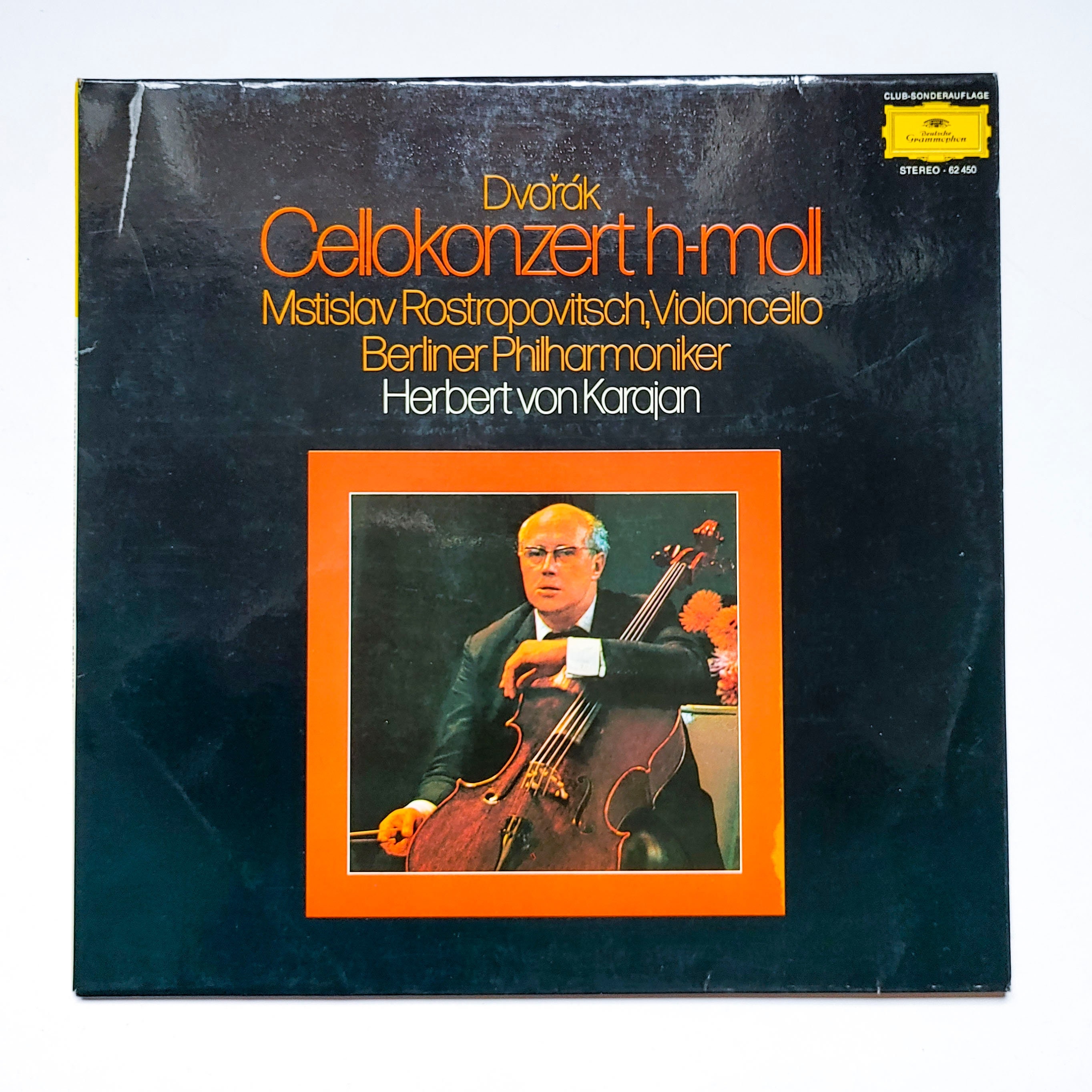 Antonin Dvorak - Cellokonzert H-moll by Karajan / Vintage Vinyl Record LP Classic Music Album / 1974 Classical Romantic Deutsche Grammophon