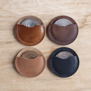 Porte-monnaie EDC personnalisé : plusieurs couleurs, porte-monnaie en cuir, pochette pour pièces de monnaie Challenge, pochette