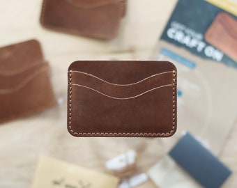 DIY Leather Card Wallet Kit - Make Your Own!