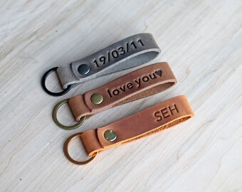 printed leather keyrings