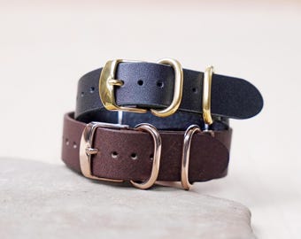 Women's Leather Watch Strap Band | Slip Through Style - Full Grain Leather, 16/18mm