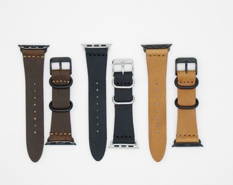 Women's Apple Watch Strap Band | Hand Stitched with Real Full Grain Leather