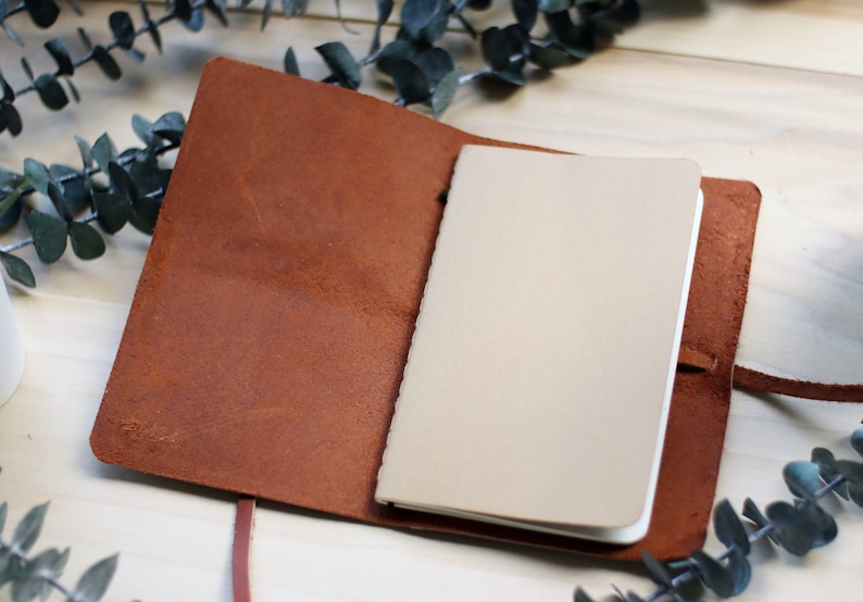 Leather Vow Book Cover Wedding vows, Gifts, Personalized, Free Notebook Included image 5