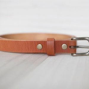 Children&#39;s Leather Belt - Handmade, Full Grain: Black, Dark Brown, Tan