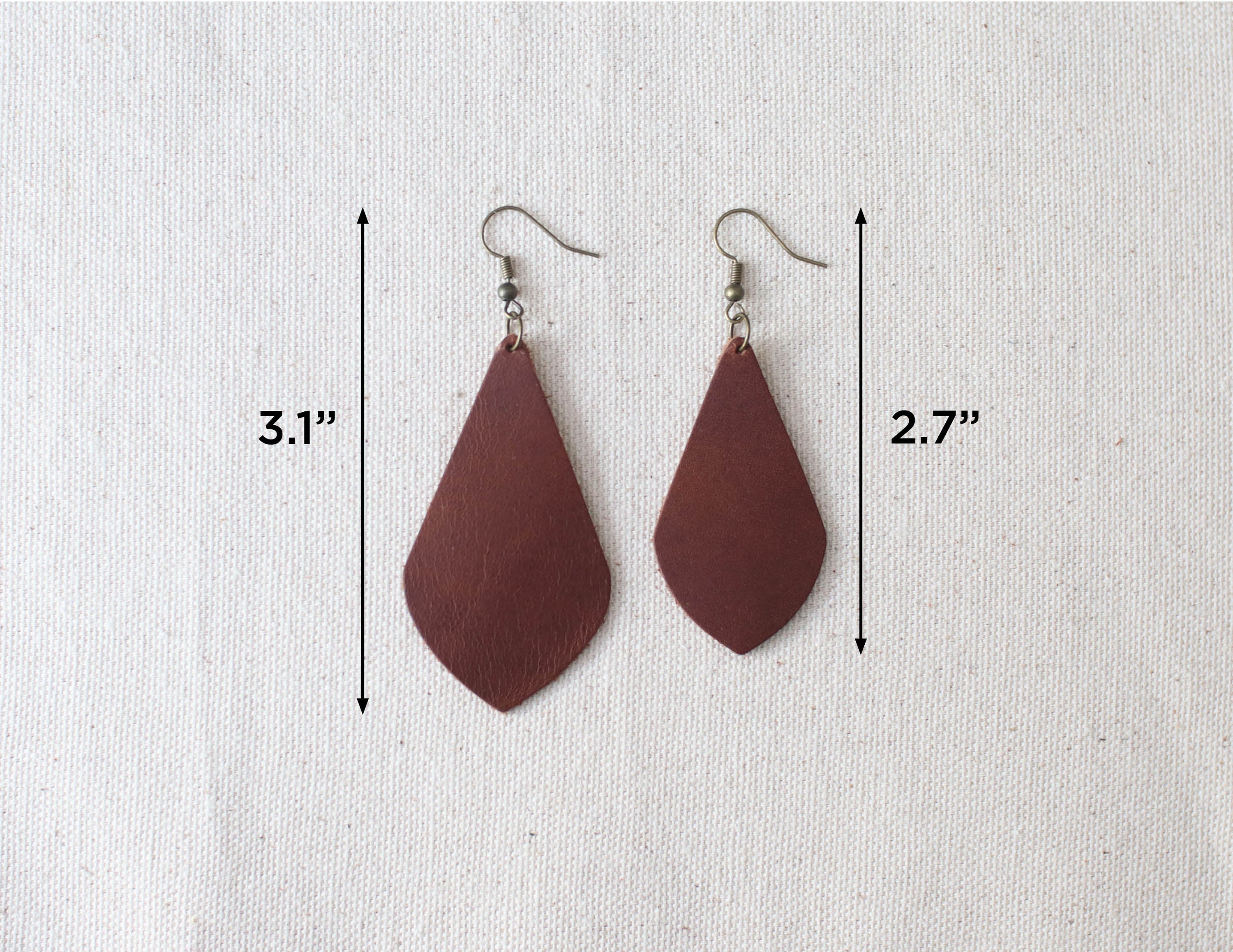 Orecchini Pendenti A Foglia In Ecopelle, Boho Chic, Fatti A Mano, Leggeri, A Doppio Strato, Per Donna - 2