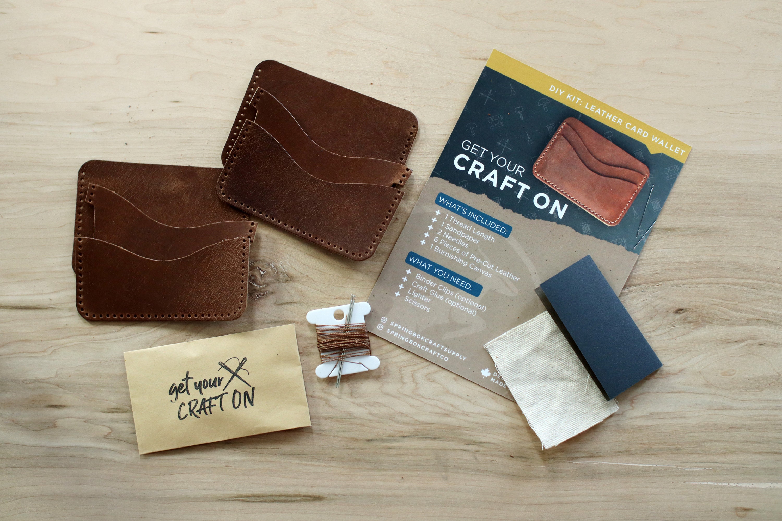 DIY Leather Card Wallet Kit Make Your Own Etsy